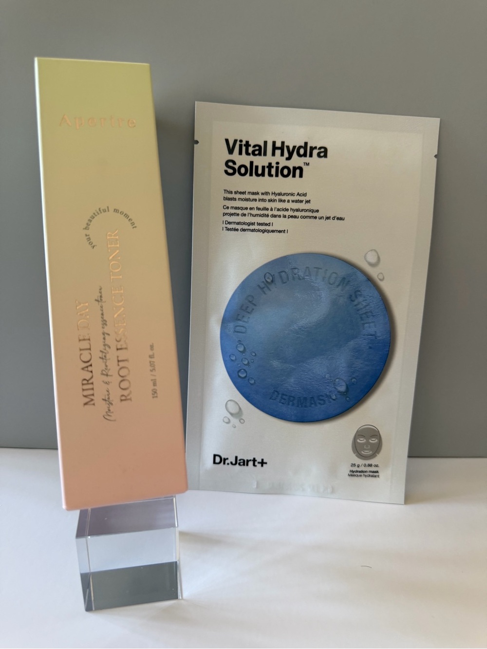Aperire Miracle Day Root Essence Toner & Dr. Jart + Vital Hydra Solution Mask